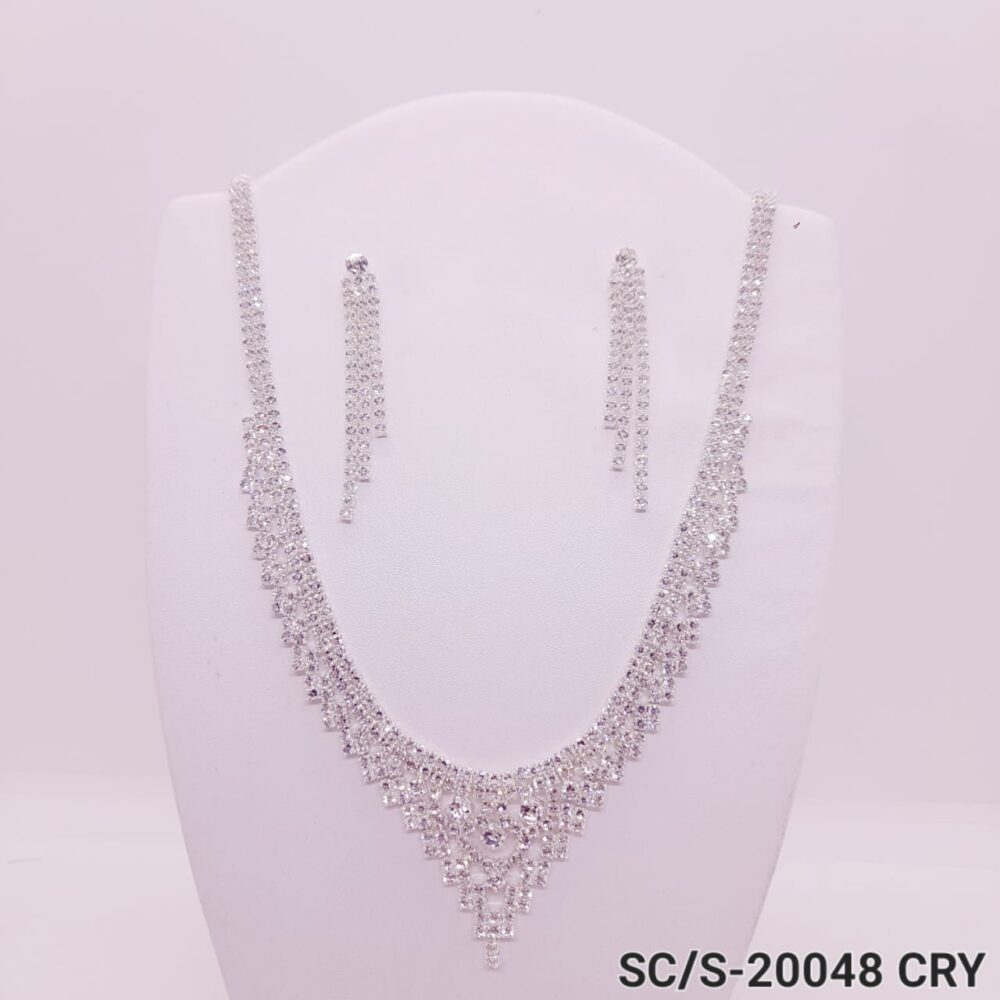 Set Collar con Aros de Strass / S-20048