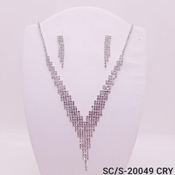 Set Collar con Aros de Strass / S-20049