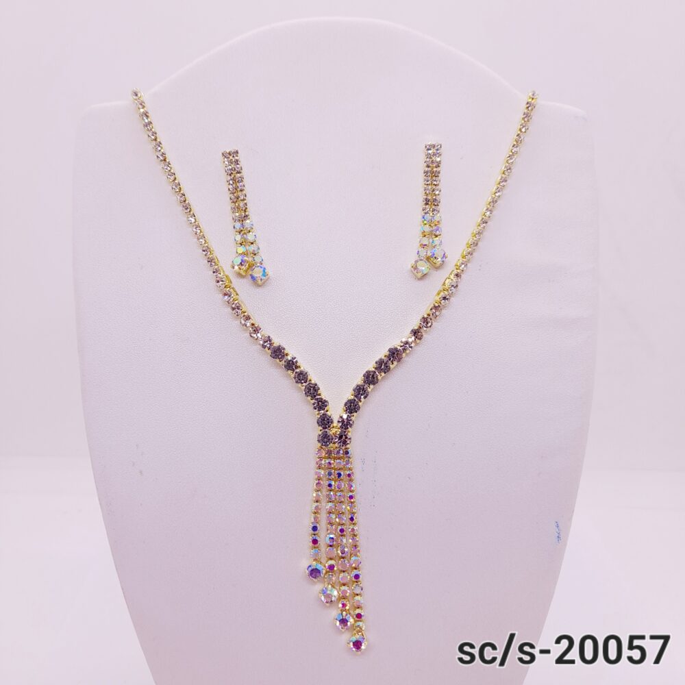 Set Collar con Aros de Strass / S-20057