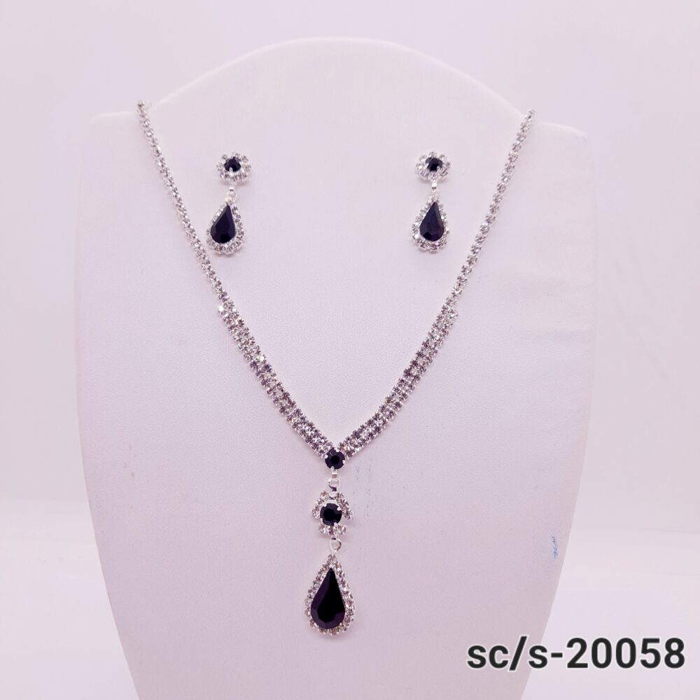 Set Collar con Aros de Strass / S-20058