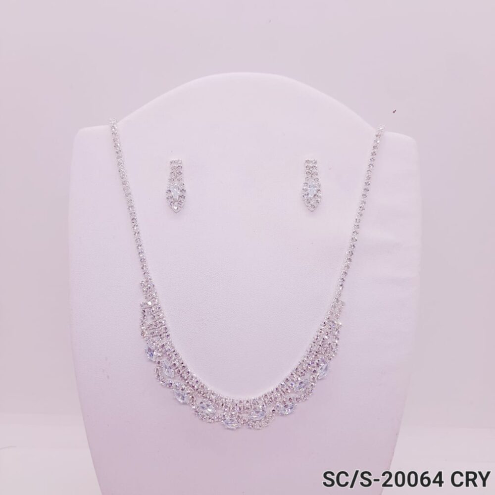Set Collar con Aros de Strass / S-20064