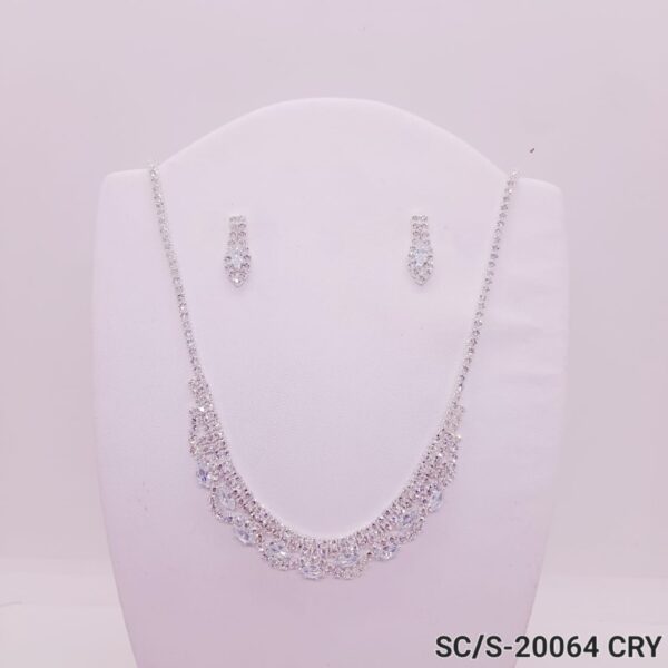 Set Collar con Aros de Strass / S-20064