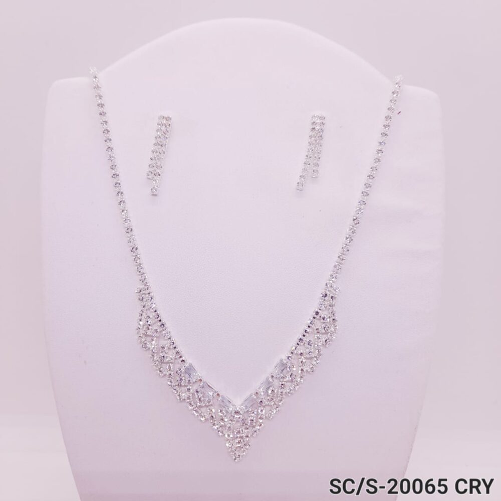 Set Collar con Aros de Strass / S-20065