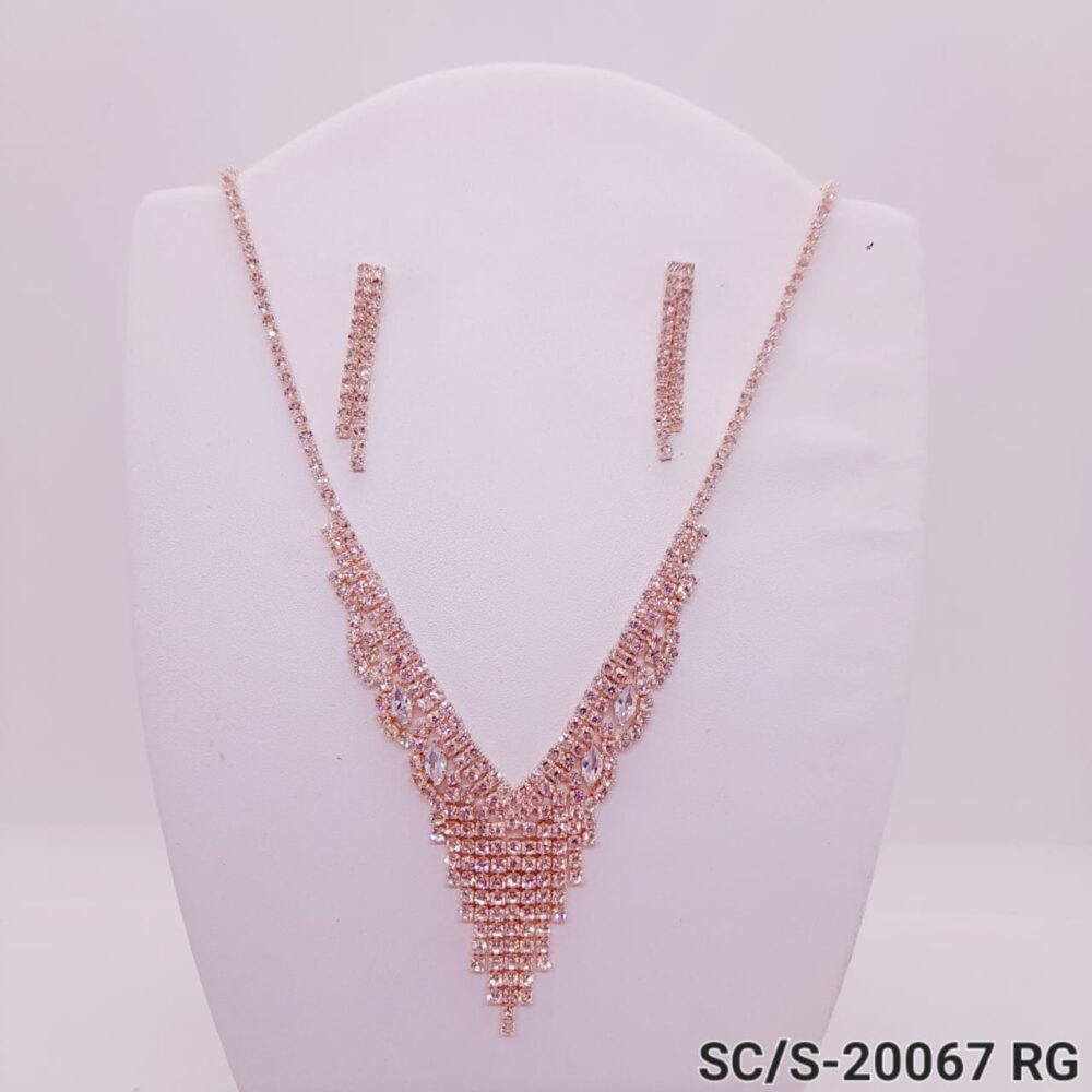 Set Collar con Aros de Strass / S-20067