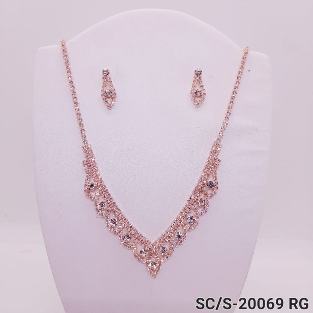 Set Collar con Aros de Strass / S-20069