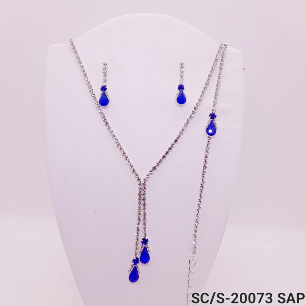 Set Collar con Aros de Strass con Pulsera / S-20073