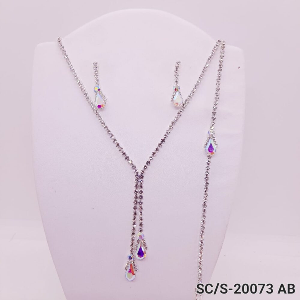 Set Collar con Aros de Strass con Pulsera / S-20073 - Image 5