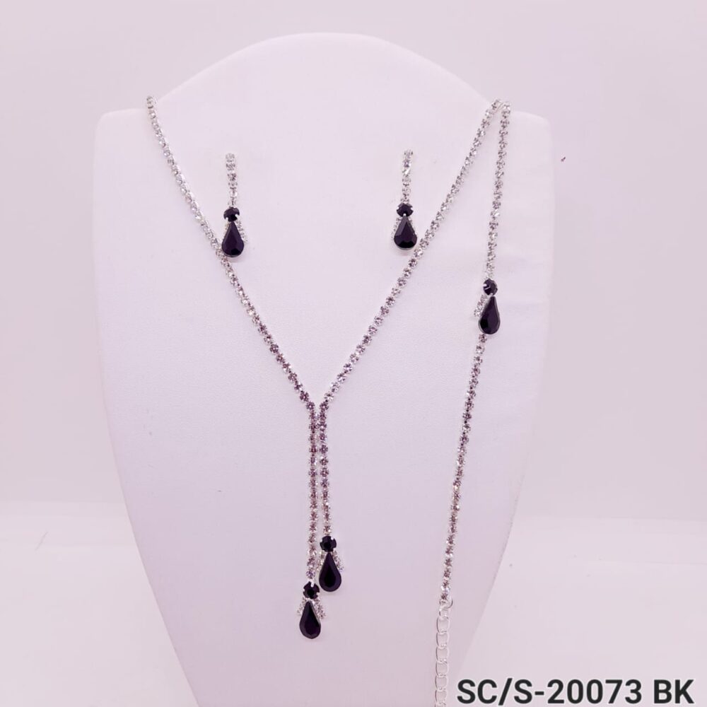 Set Collar con Aros de Strass con Pulsera / S-20073 - Image 3