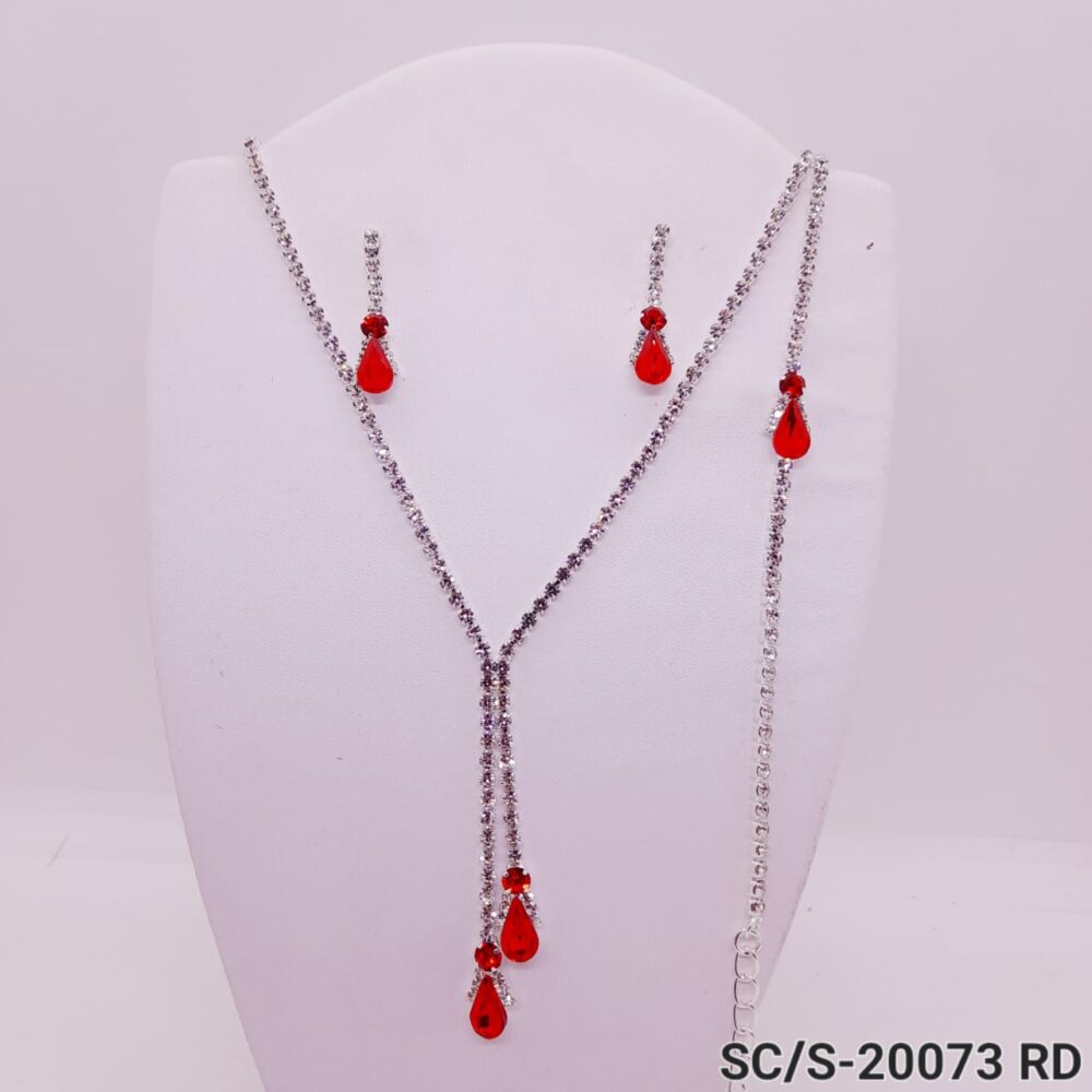 Set Collar con Aros de Strass con Pulsera / S-20073 - Image 2