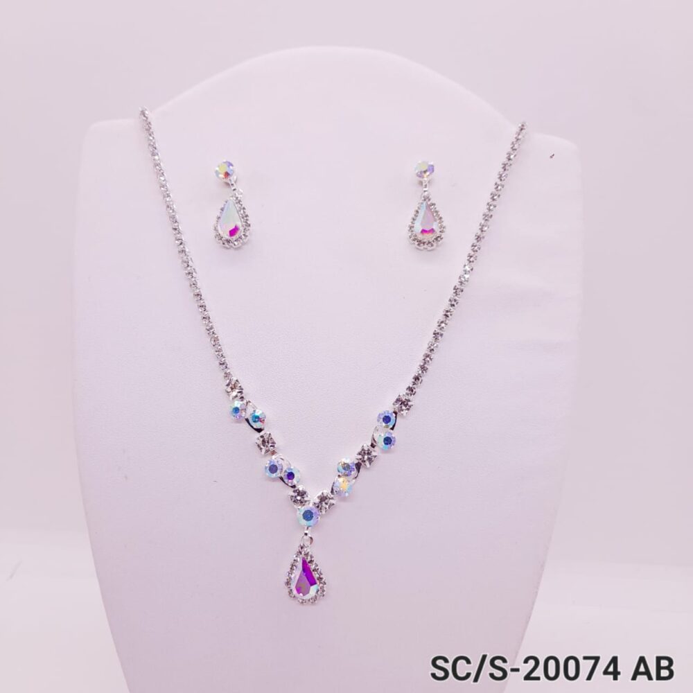 Set Collar con Aros de Strass / S-20074