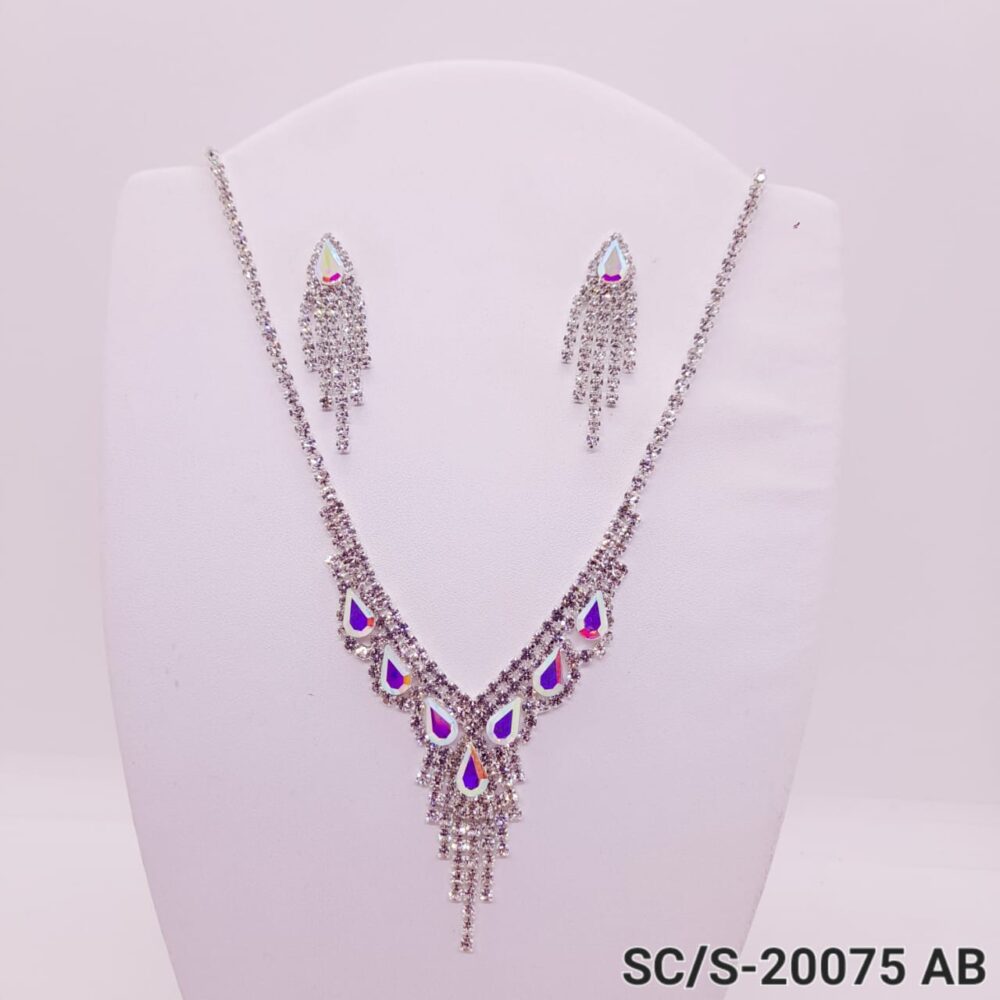 Set Collar con Aros de Strass / S-20075