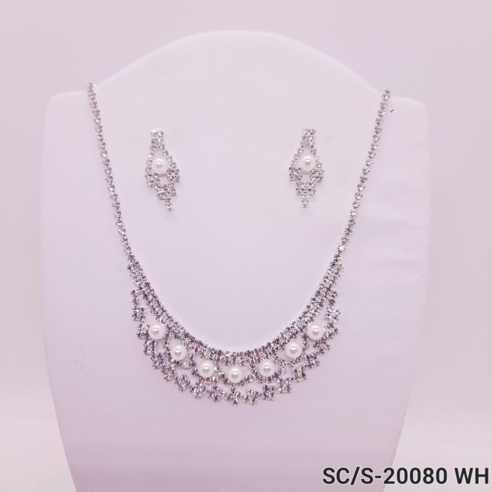 Set Collar con Aros de Strass / S-20080
