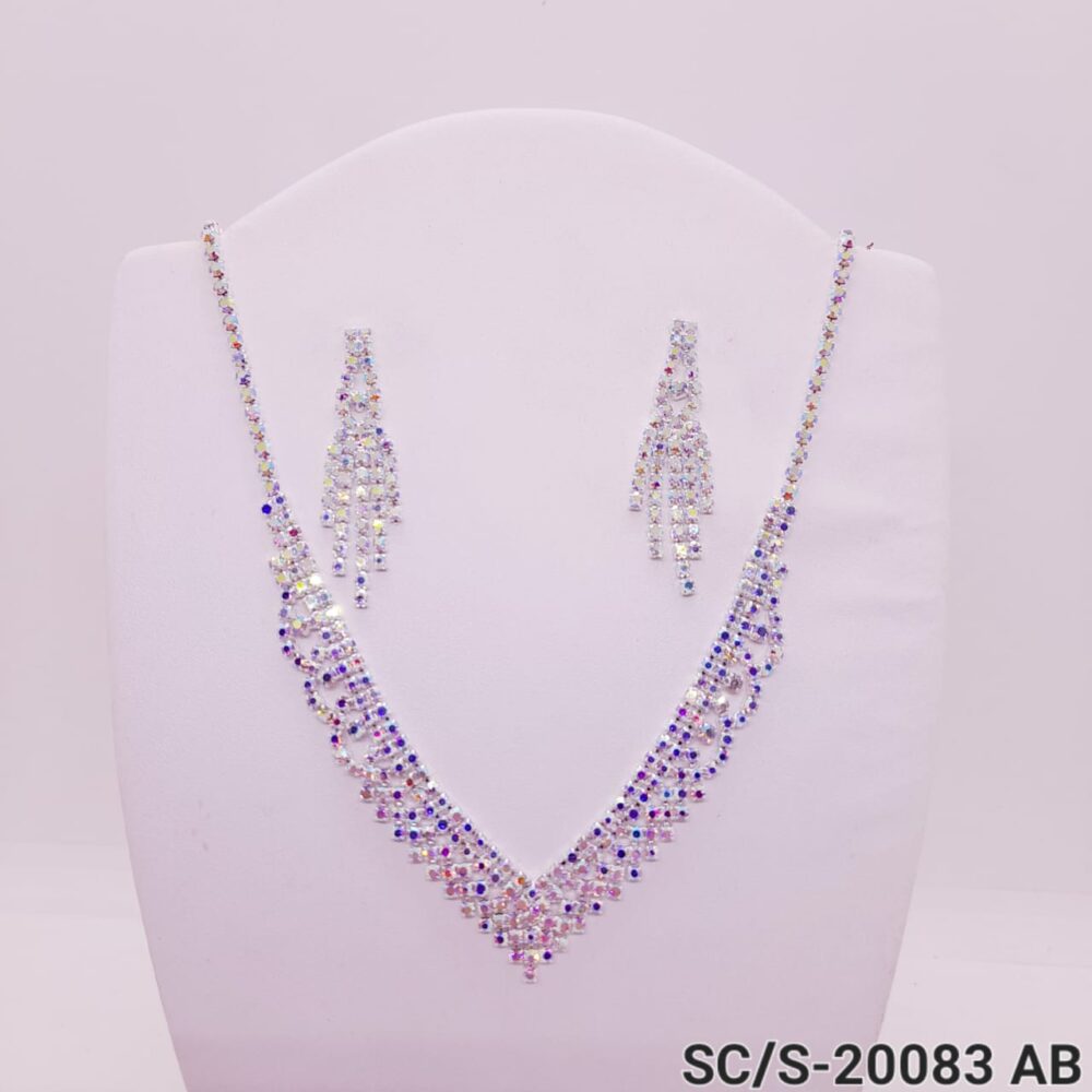 Set Collar con Aros de Strass / S-20083