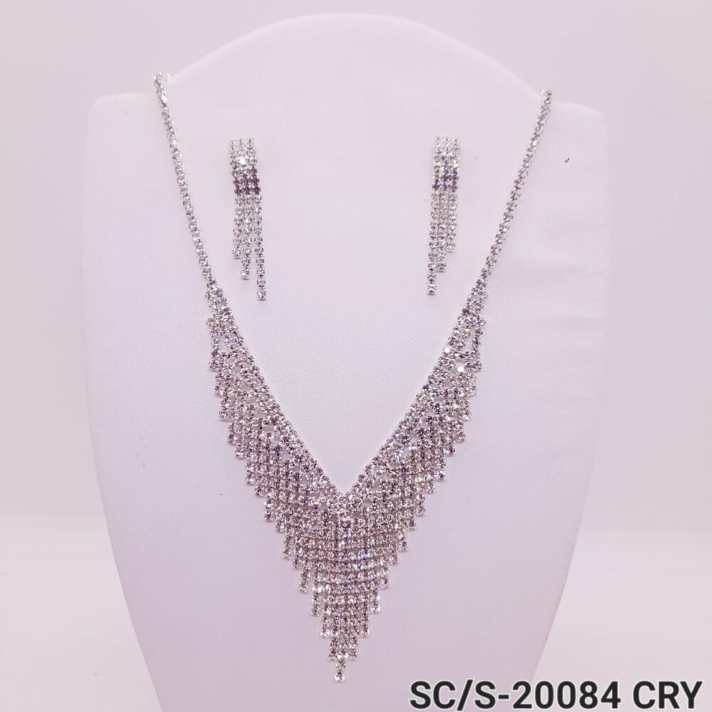 Set Collar con Aros de Strass / S-20084