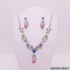 Set Collar con Aros de Strass Multicolor / S-20555
