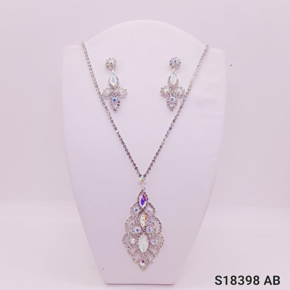Set Collar con Aros de Strass / S-18389 - Image 2