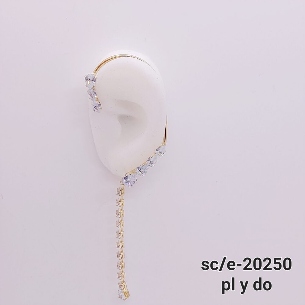 Aro Trepador de Strass con Caída / E-20250