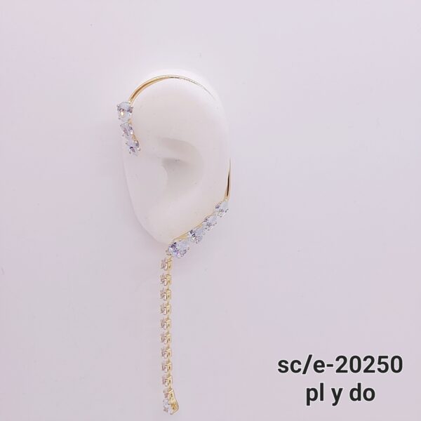 Aro Trepador de Strass con Caída / E-20250