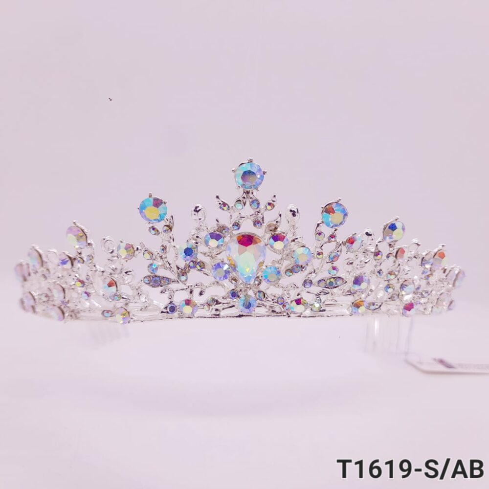 Tiara de Strass en Colores / T-1619