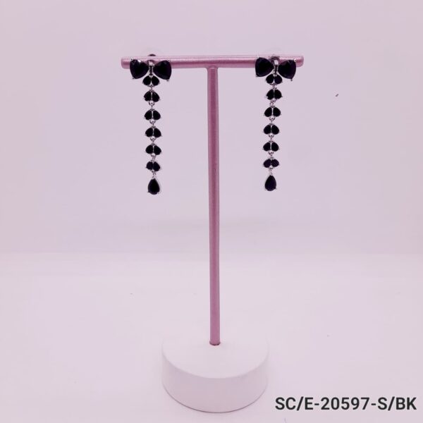 Aros de Strass y Piedras Negras / E-20597