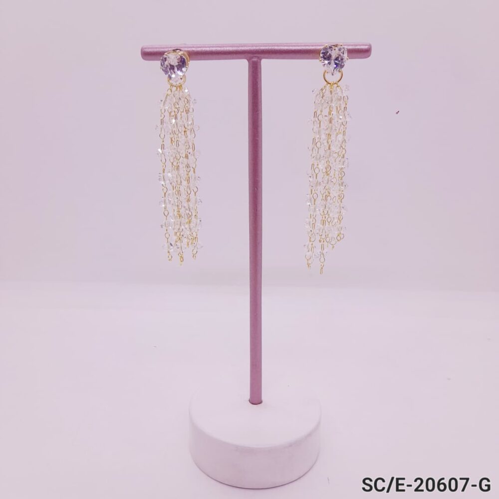 Aros Urban Chain Con Strass y Cristal - Hipoalergénicos / E-20607