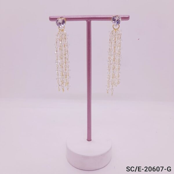 Aros Urban Chain Con Strass y Cristal - Hipoalergénicos / E-20607