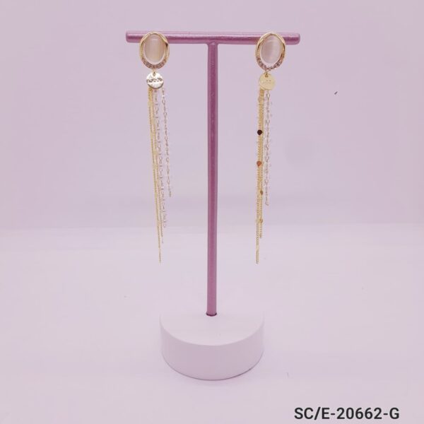 Aros Urban Chain con Perlas y Strass - Hipoalergénicos / E-20662