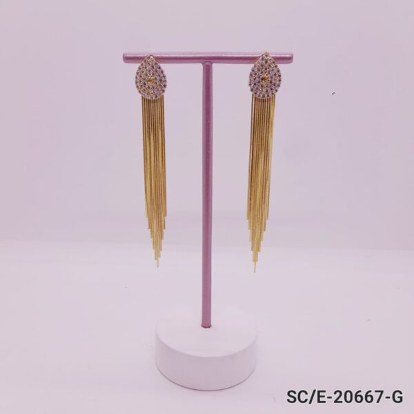 Aros Urban Chain Gotita Con Strass - Hipoalergénicos / E-20667