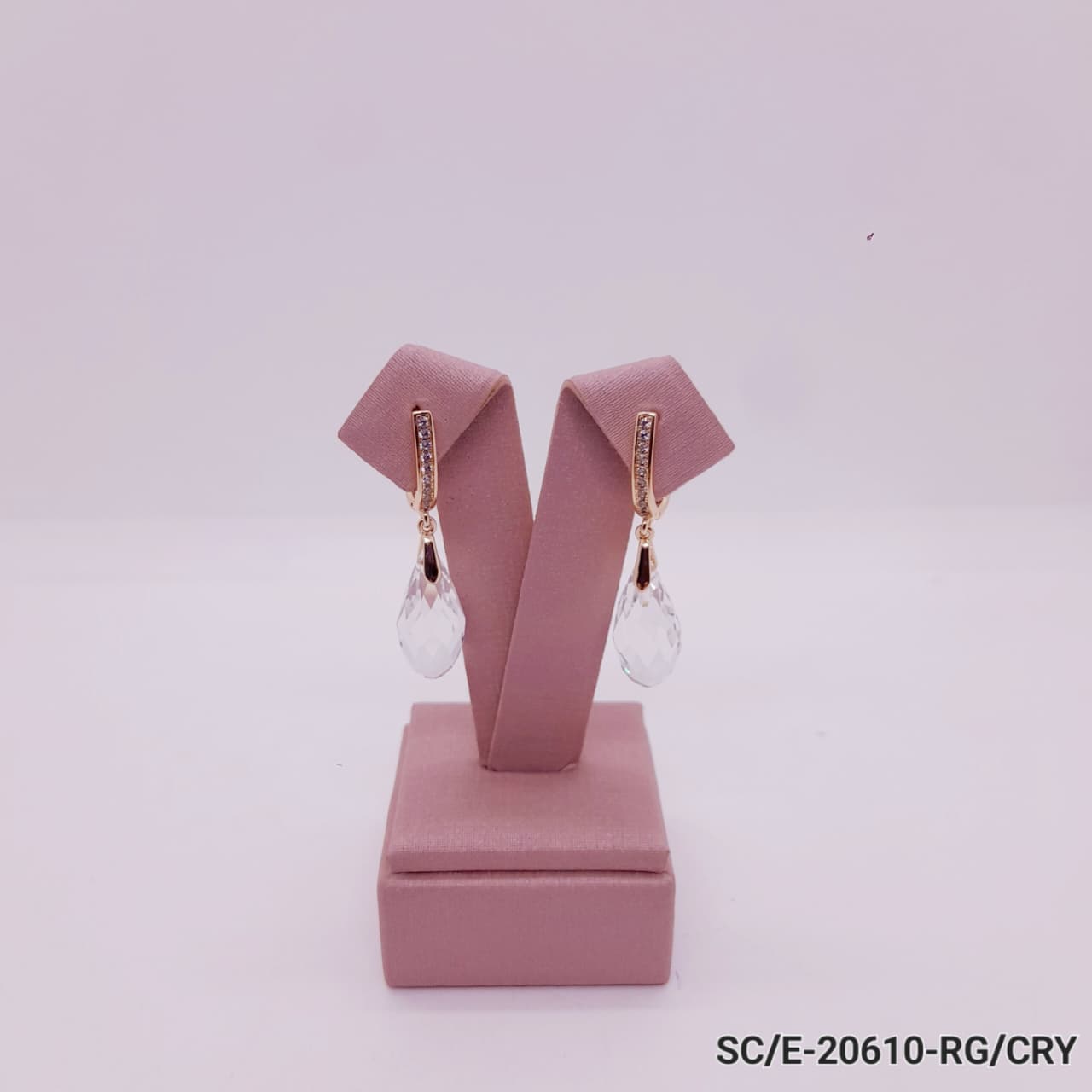 Aros de Cristal Colgante con Colores / E-20610 - Image 3