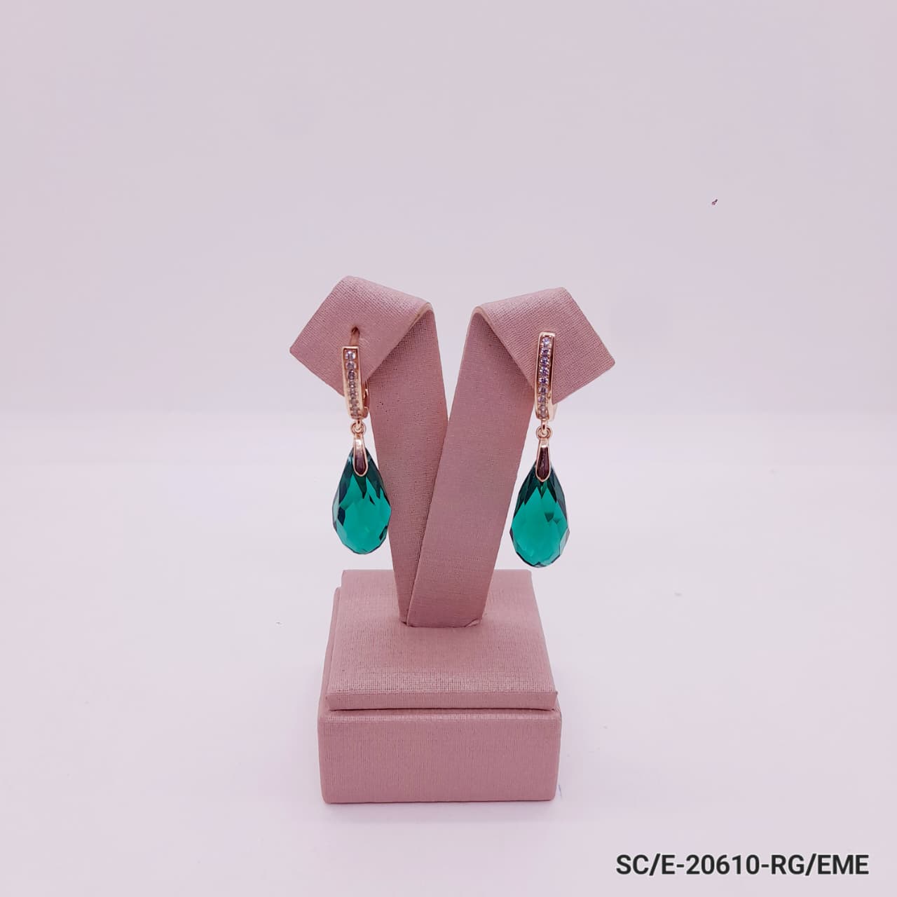 Aros de Cristal Colgante con Colores / E-20610 - Image 2