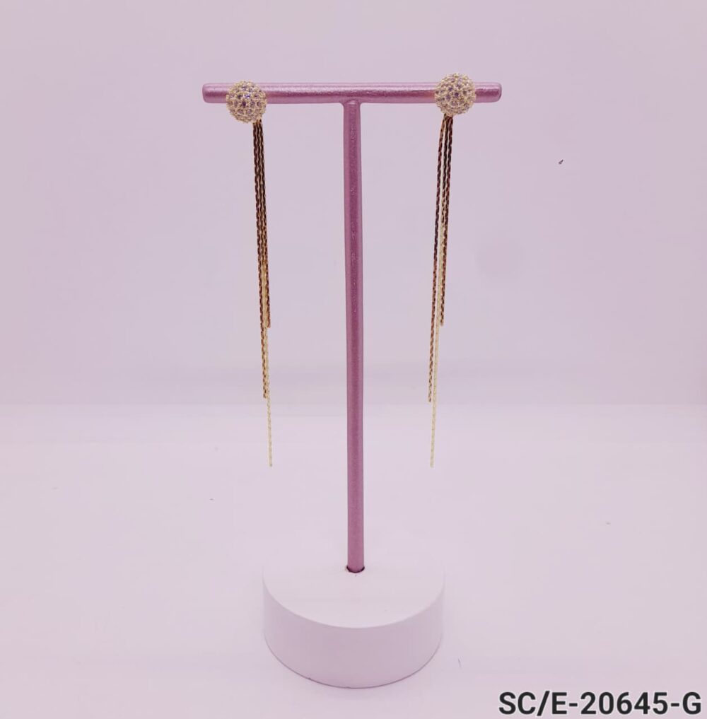 Aros Urban Chain Bola de Fuego Strass - Hipoalergénicos / E-20645