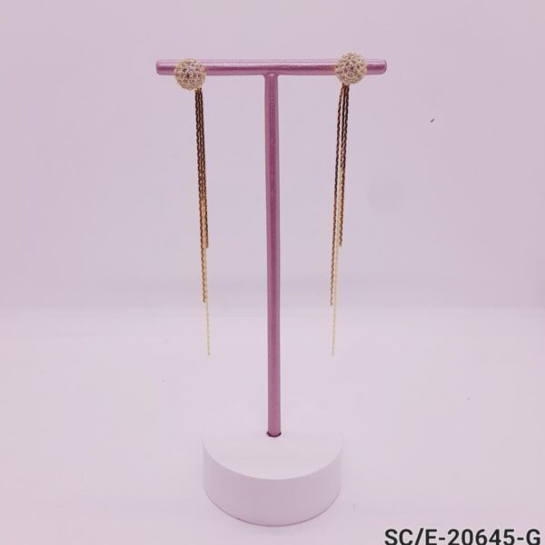 Aros Urban Chain Bola de Fuego Strass - Hipoalergénicos / E-20645