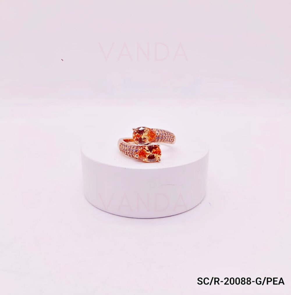 Anillo de Strass con Piedras de Color - Regulable - R-20088