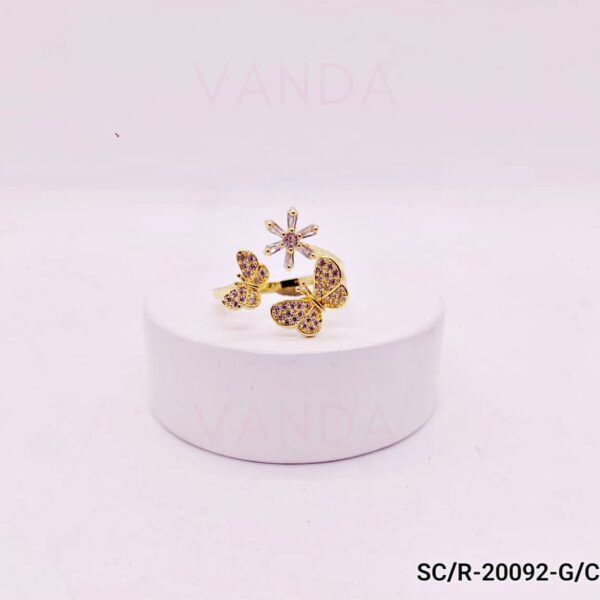 Anillo de Strass de Mariposas - Regulable - R-20092