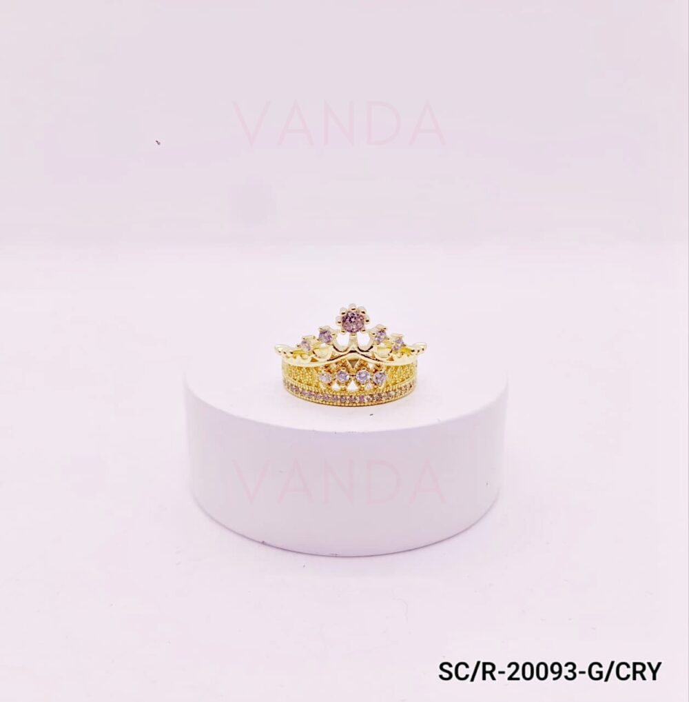 Anillo de Strass de Corona - R-20093