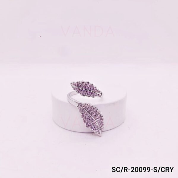 Anillo de Strass de Hojas - Regulable - R-20099