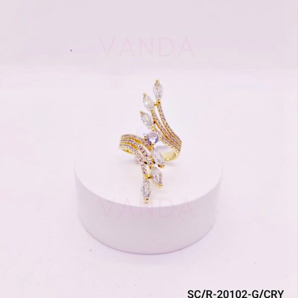 Anillo de Strass Tipo Hojas - R-20102