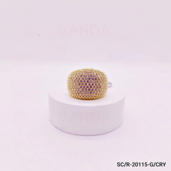 Anillo de Strass Microengarzado / R-20115