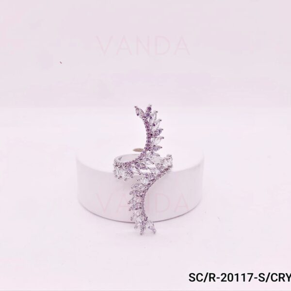Anillo de Strass de Hojas - Regulable / R-20117