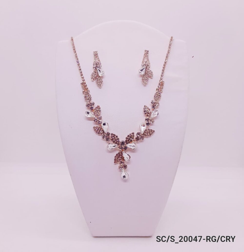 Set Collar con Aros de Strass / S-20047