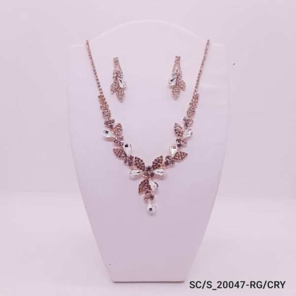 Set Collar con Aros de Strass / S-20047