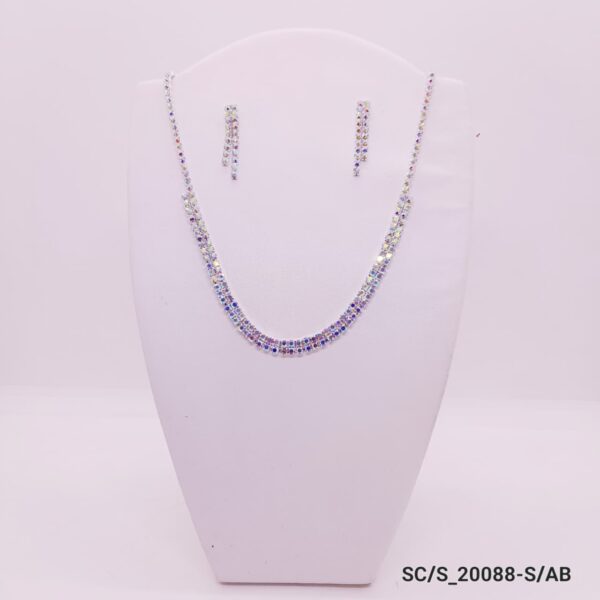 Set Collar con Aros de Strass / S-20088