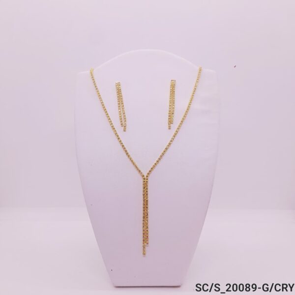 Set Collar con Aros de Strass / S-20089