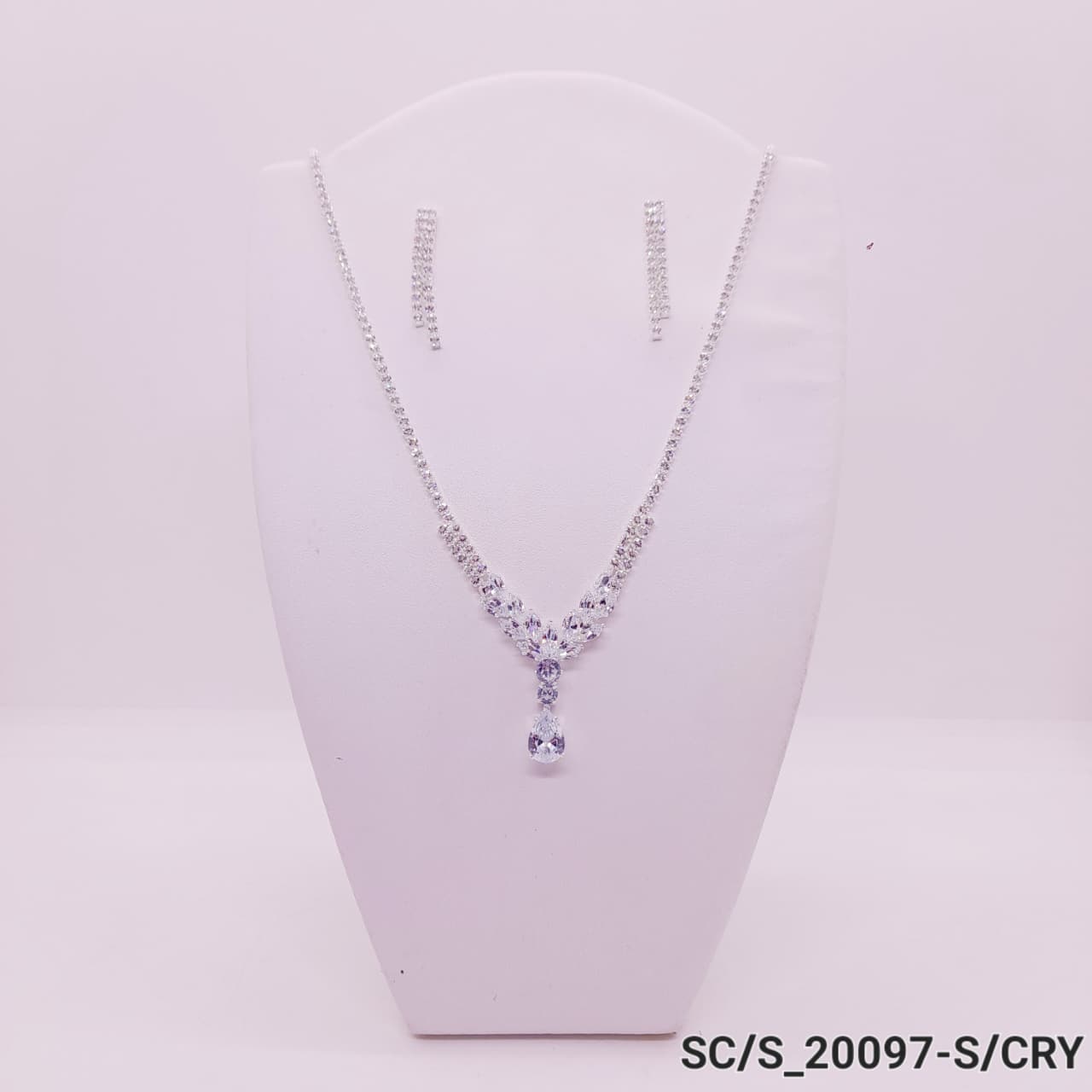 Set Collar con Aros de Strass / S-20097