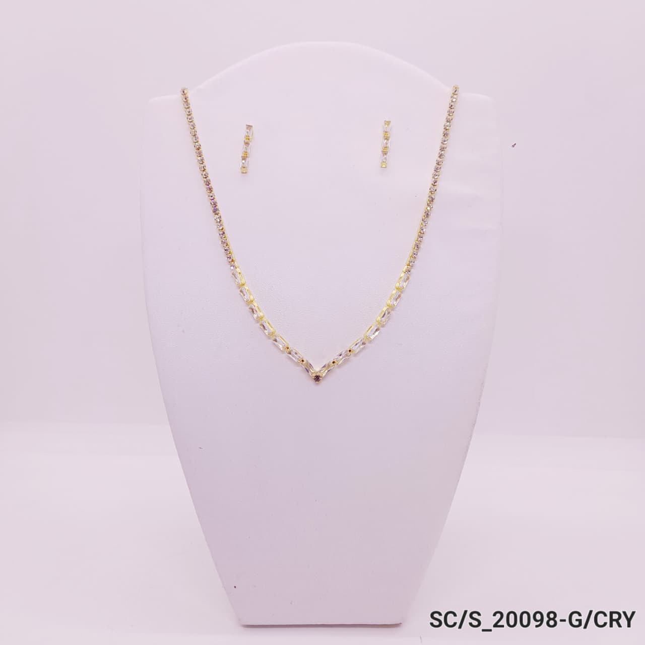 Set Collar con Aros de Strass / S-20098