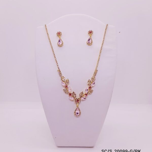 Set Collar con Aros de Strass / S-20099