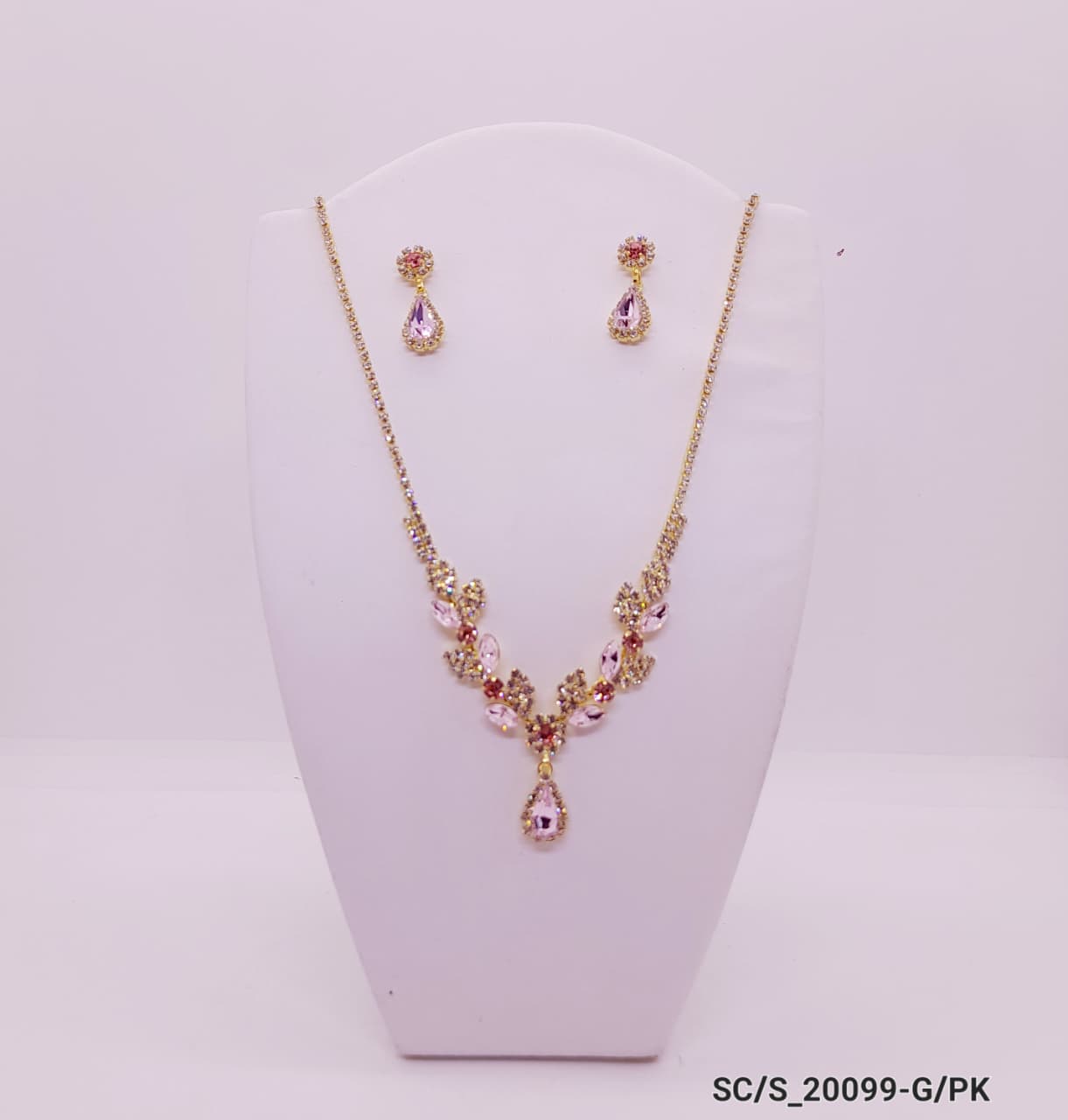 Set Collar con Aros de Strass / S-20099