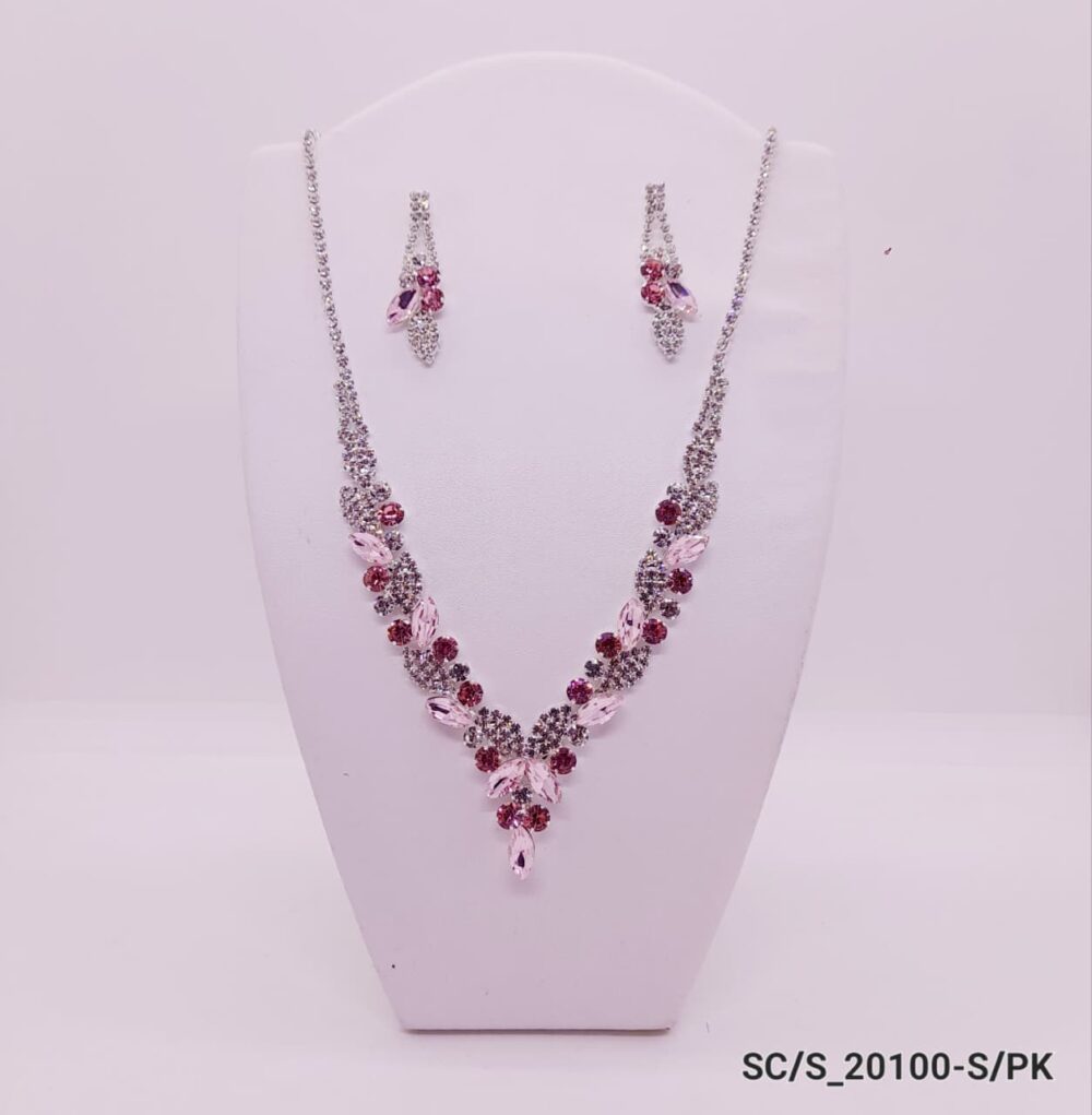 Set Collar con Aros de Strass / S-20100
