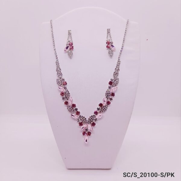 Set Collar con Aros de Strass / S-20100