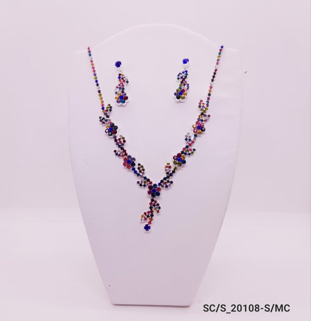 Set Collar con Aros de Strass / S-20108